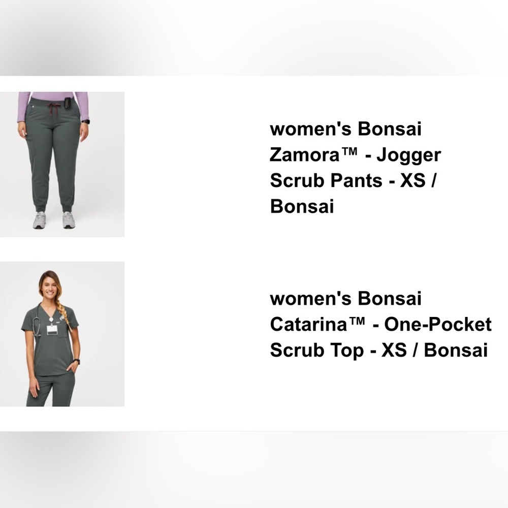 Figs bonsai color scrubs